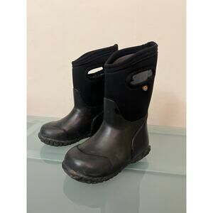 Bogs Kids winter snow rain boots toddler 9 black waterproof shoes insulated